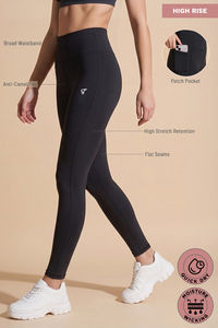 Zelocity Quick Dry Gym Leggings - Black Beauty — thumbnail 8